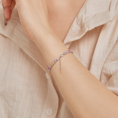 [Kincade Jewelrys]Ornate Colorful Flower Shape Party Bracelet