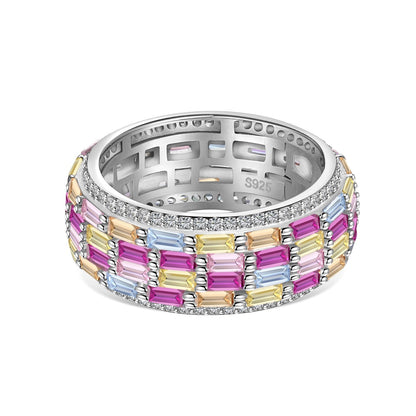 [Kincade Jewelery]Radiant Colorful Radiant Cut Daily Ring