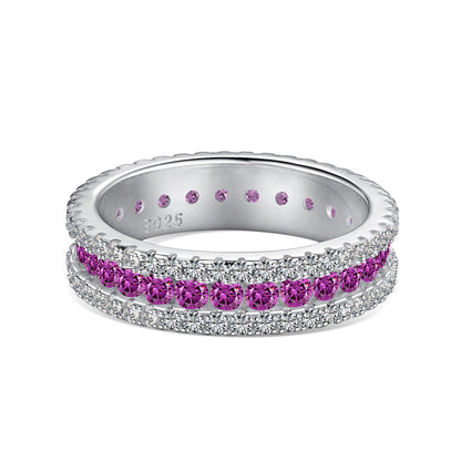 [Kincade Jewelrys]Delicate Colorful Round Cut Daily Ring