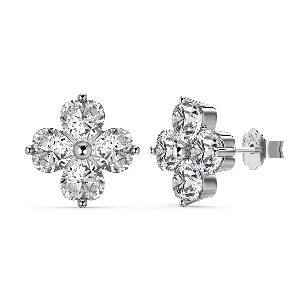 [Kincade Jewelrys]Four-Leaf Clover Ball Earrings