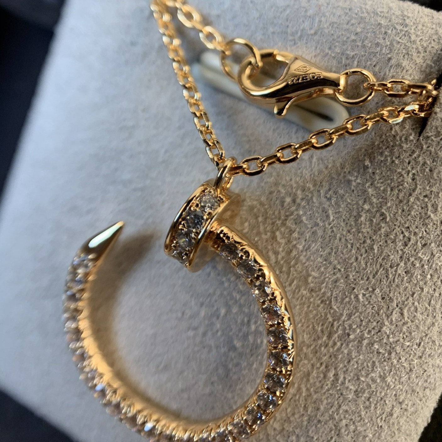 [Kincade Jewelery]JUSTE NECKLACE PINK GOLD DIAMONDS