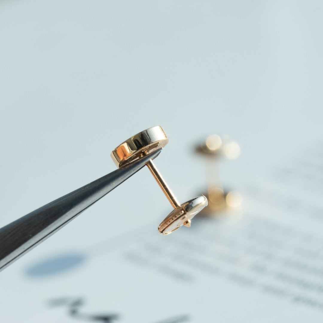 [Kincade Jewelery]LOVE EARRINGS PINK GOLD 10MM