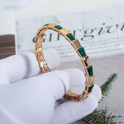 [Kincade Jewelery]SERPENTI BRACELET PINK GOLD MALACHITE