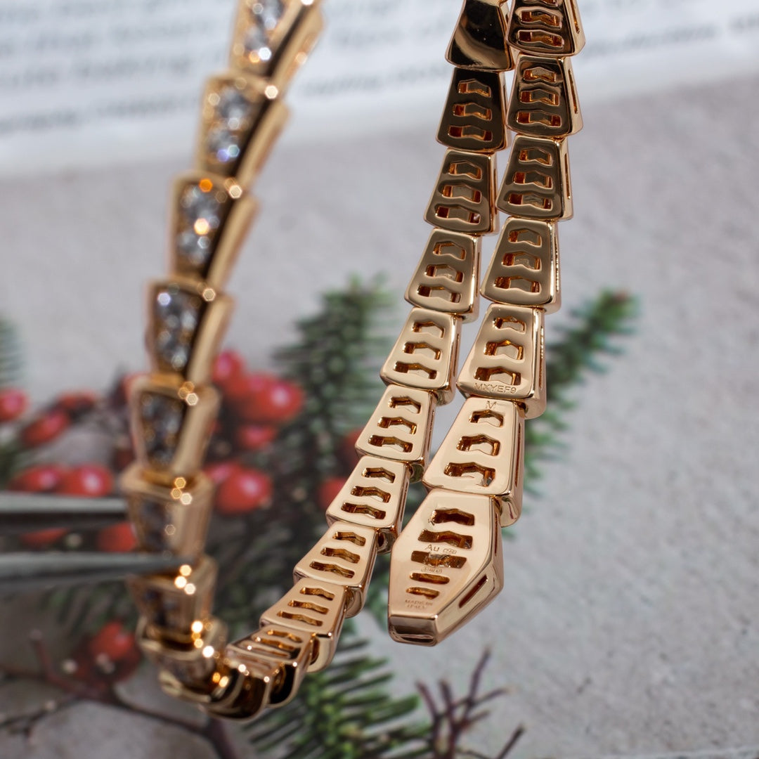 [Kincade Jewelery]SERPENTI BRACELET 6.8MM PINK GOLD DIAMOND