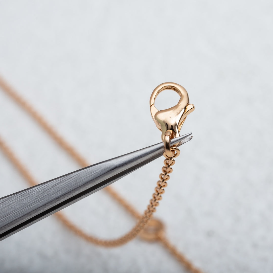 [Kincade Jewelery]PARENTESI NECKLACE PINK GOLD