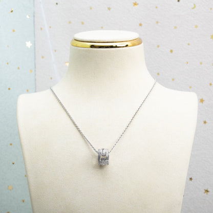 [Kincade Jewelery]PARENTESI NECKLACE SILVER DIAMOND