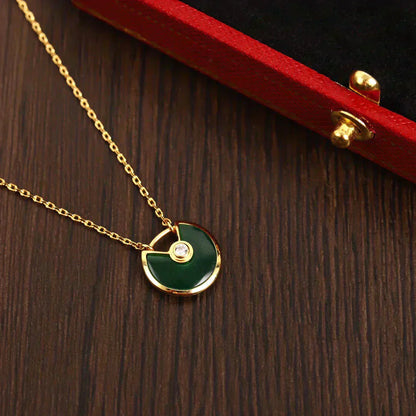 [Kincade Jewelery]AMULETTE GOLD MALACHITE NECKLACE