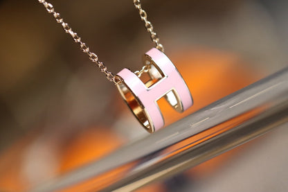 [Kincade Jewelery]POP H PEDANT PINK GOLD