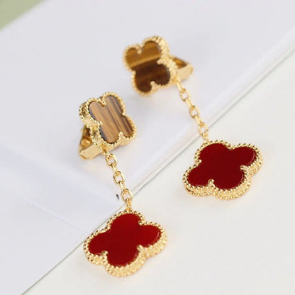 [Kincade Jewelery]Kincade  2 MOTIF  TIGER EYE CARNELIAN EARRINGS