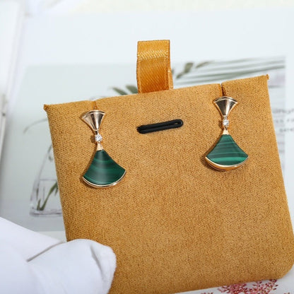 [Kincade Jewelery]DREAM MALACHITE PINK GOLD EARRINGS