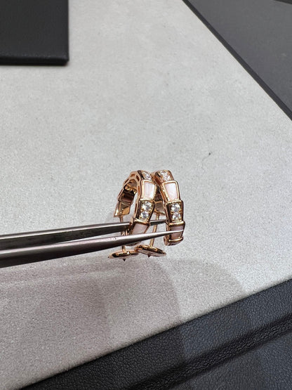 [Kincade Jewelery]SERPENTI MOP PINK GOLD EARRINGS