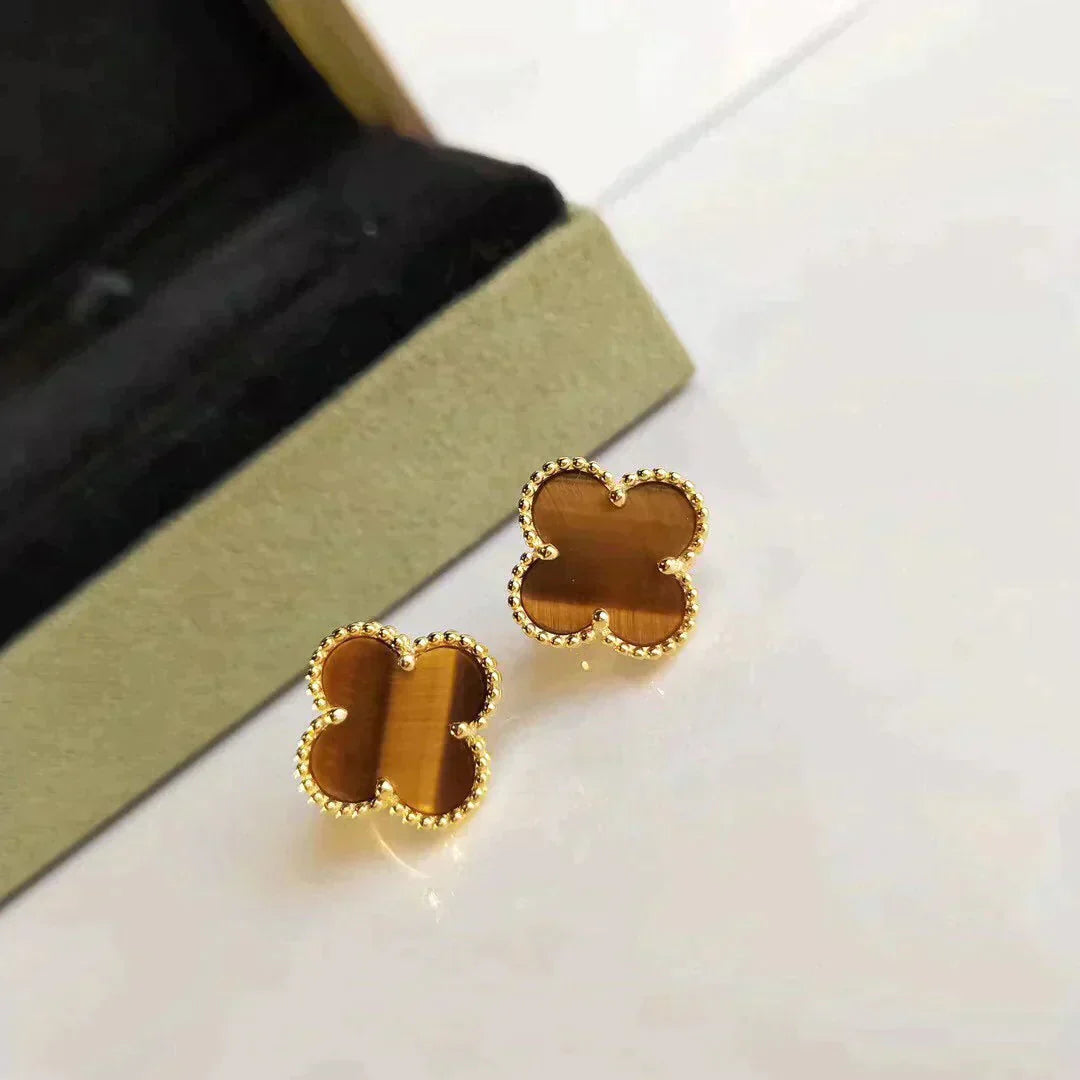 [Kincade Jewelery]Kincade MEDIUM 1 MOTIFS TIGER EYE EARRINGS