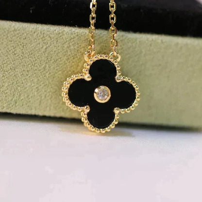 [Kincade Jewelery]Kincade 15MM DIAMOND ONYX NECKLACE