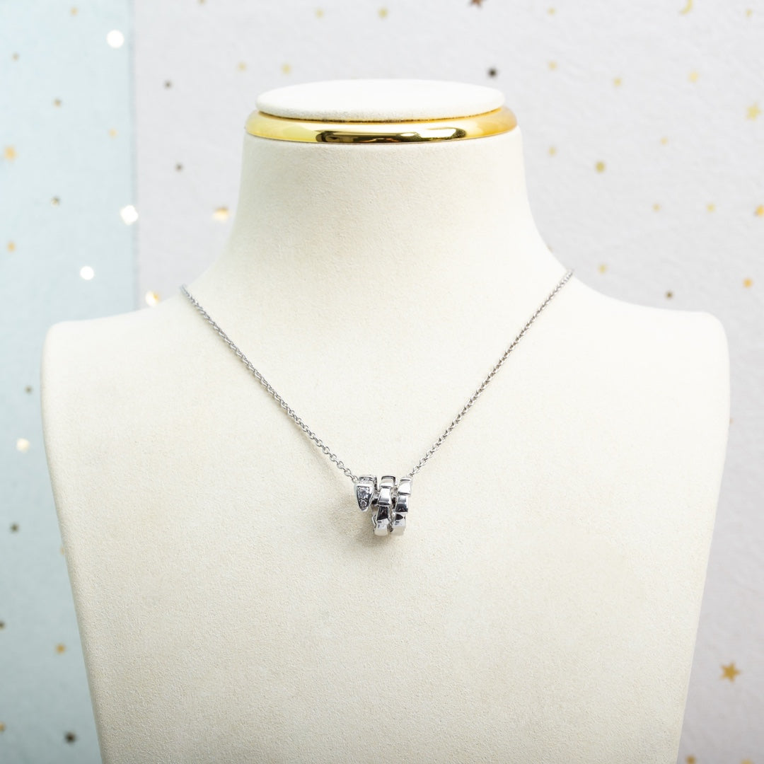 [Kincade Jewelery]SERPENTI SILVER NECKLACE DIAMOND