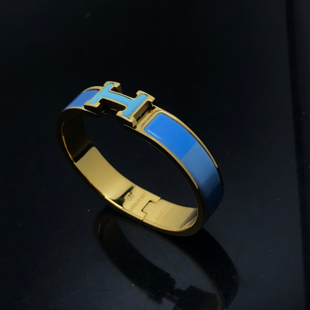 [Kincade Jewelery]H BRACELET BLUE RAINBOW CERAMIC