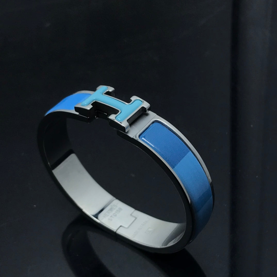 [Kincade Jewelery]H BRACELET BLUE RAINBOW CERAMIC