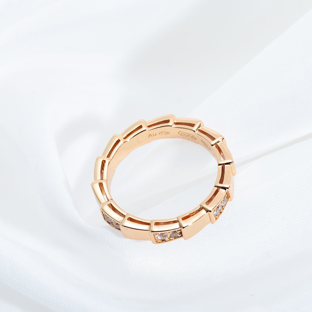 [Kincade Jewelery]SERPENTI RING PINK GOLD  3MM