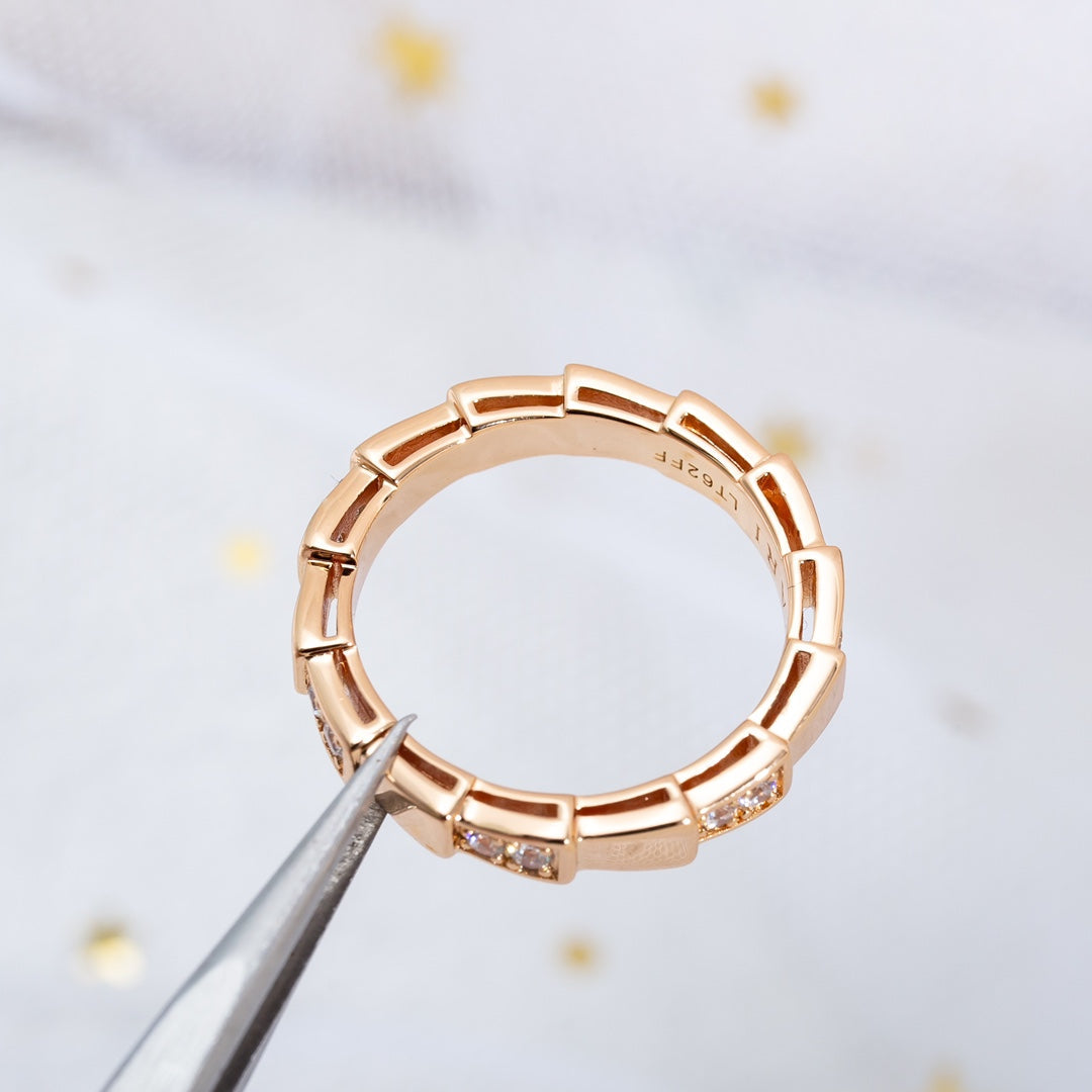 [Kincade Jewelery]SERPENTI RING PINK GOLD  3MM