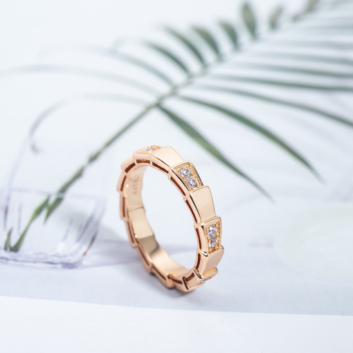 [Kincade Jewelery]SERPENTI RING PINK GOLD  3MM
