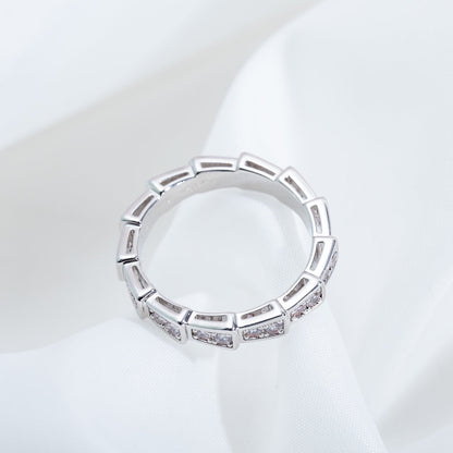 [Kincade Jewelery]SERPENTI RING SILVER DIAMOND PAVED 3MM