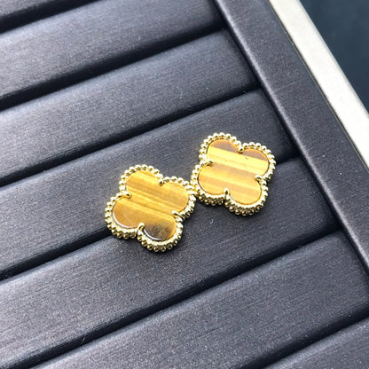 [Kincade Jewelery]Kincade MEDIUM 1 MOTIFS TIGER EYE EARRINGS