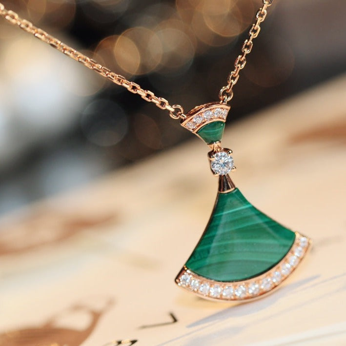 [Kincade Jewelery]DREAM NECKLACE MALACHITE DIAMOND