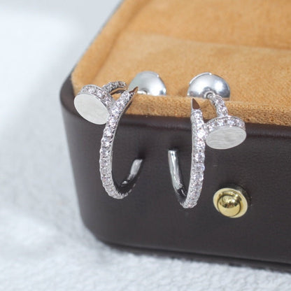 [Kincade Jewelery]JUSTE EARRINGS 12.75MM SILVER DIAMOND
