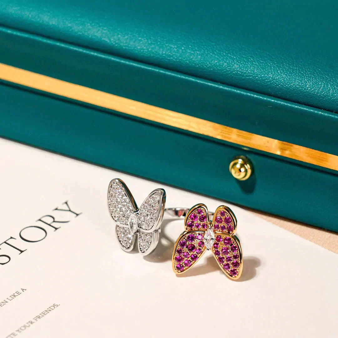 [Kincade Jewelery]TWIN BUTTERFLY DIAMOND RING