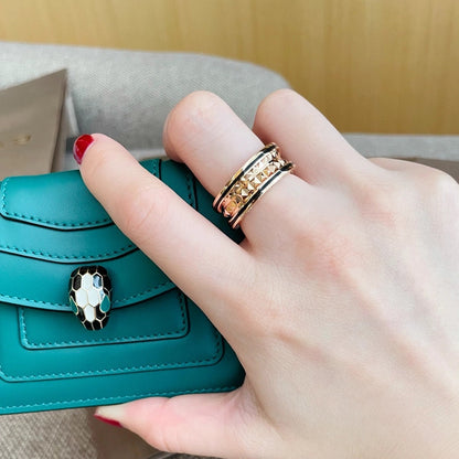 [Kincade Jewelery]ZERO 1 PINK GOLD BLACK CERAMIC RING