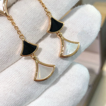 [Kincade Jewelery]DREAM EARRINGS 3 MOTIFS ONYX MOP PINK GOLD