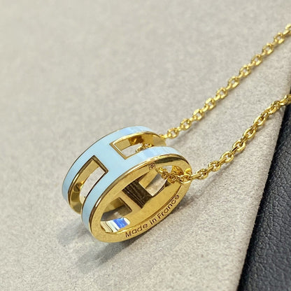 [Kincade Jewelery]POP H LIGHT BLUE NECKLACE