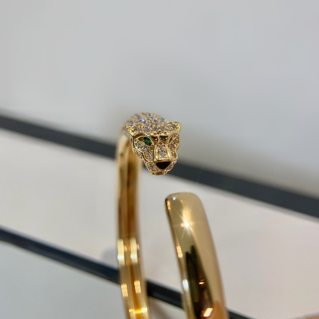 [Kincade Jewelery]PANTHERE GOLD DIAMOND OPEN BRACELET