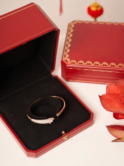 [Kincade Jewelery]PANTHERE ROSE GOLD DIAMOND OPEN BRACELET