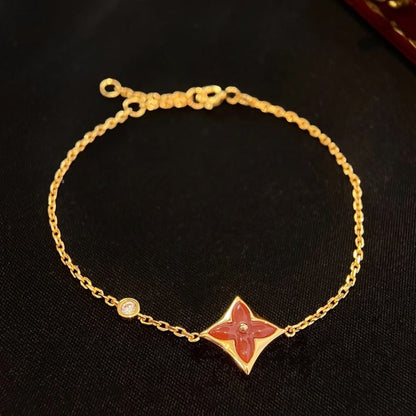 [Kincade Jewelery]COLOR STAR CARNELIAN PINK GOLD DIAMOND BRACELET
