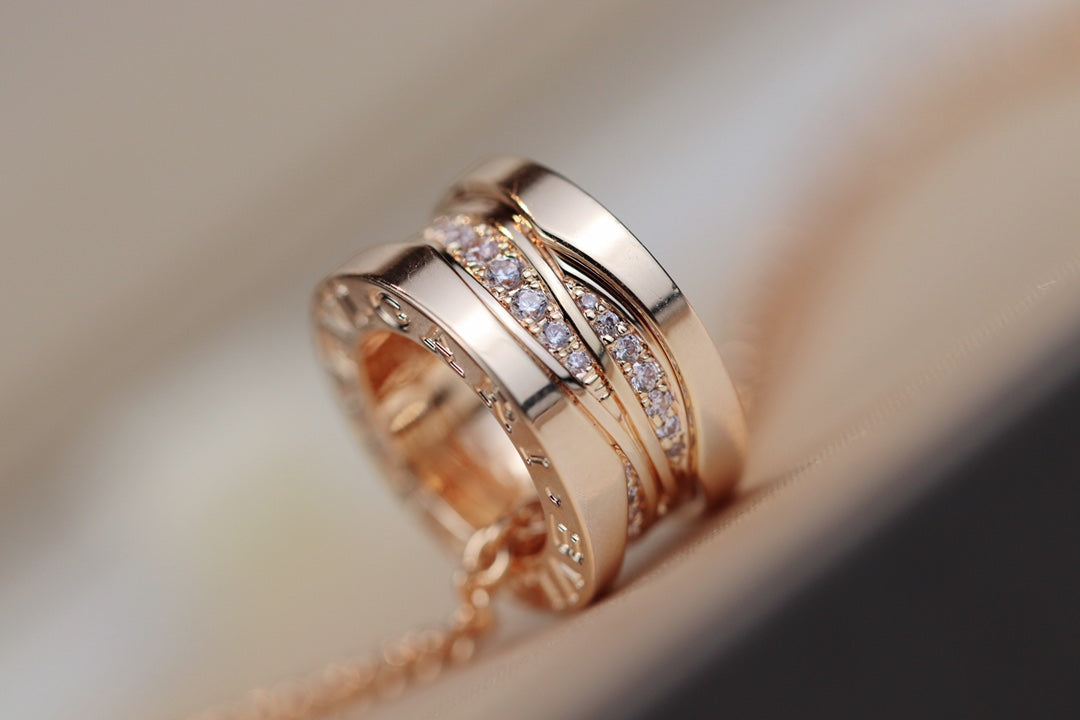 [Kincade Jewelery]ZERO 1 PINK GOLD DIAMOND NECKLACE