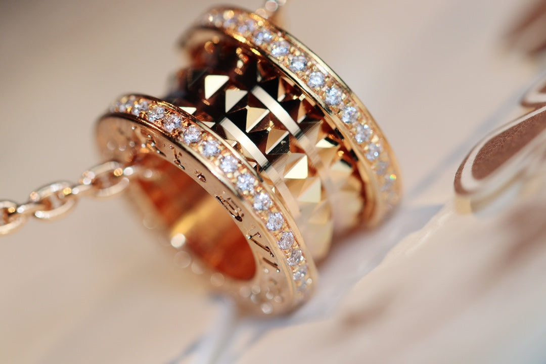 [Kincade Jewelery]ZERO 1 ROCK PEDANT PINK GOLD NECKLACE