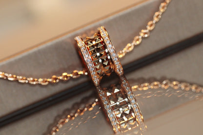 [Kincade Jewelery]ZERO 1 ROCK PEDANT PINK GOLD NECKLACE