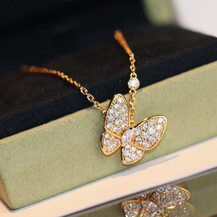 [Kincade Jewelery]BUTTERFLY DIAMOND NECKLACE