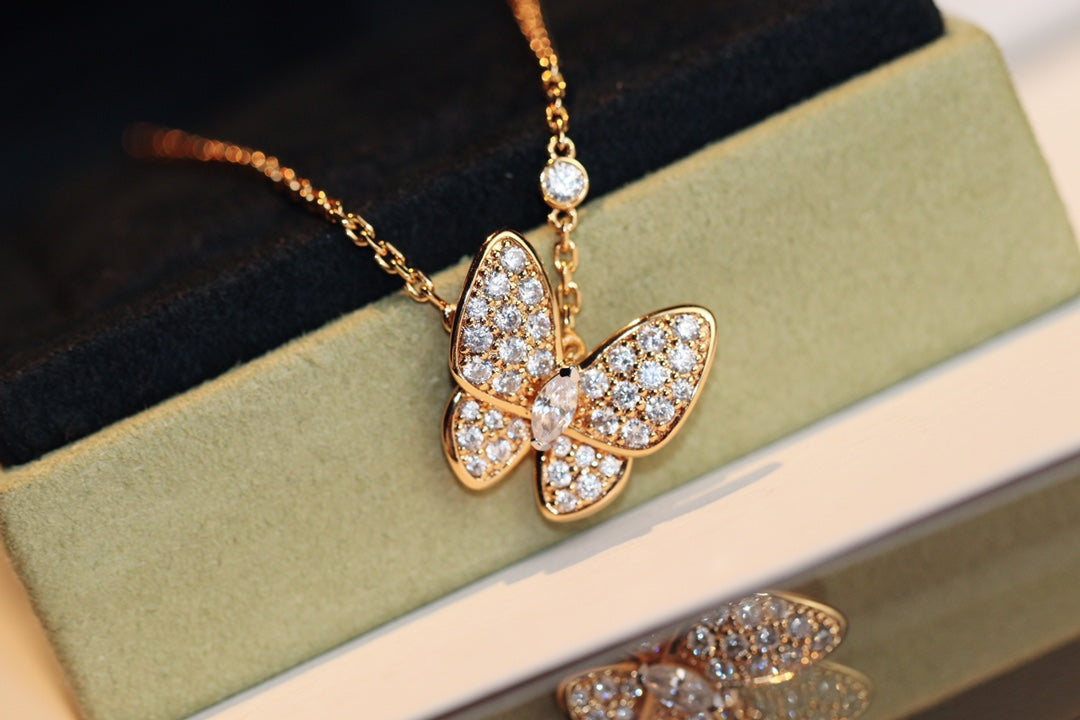 [Kincade Jewelery]BUTTERFLY DIAMOND NECKLACE