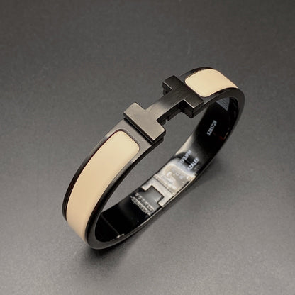 [Kincade Jewelery]H BRACELET 12MM BLACK BEIGE CERAMIC