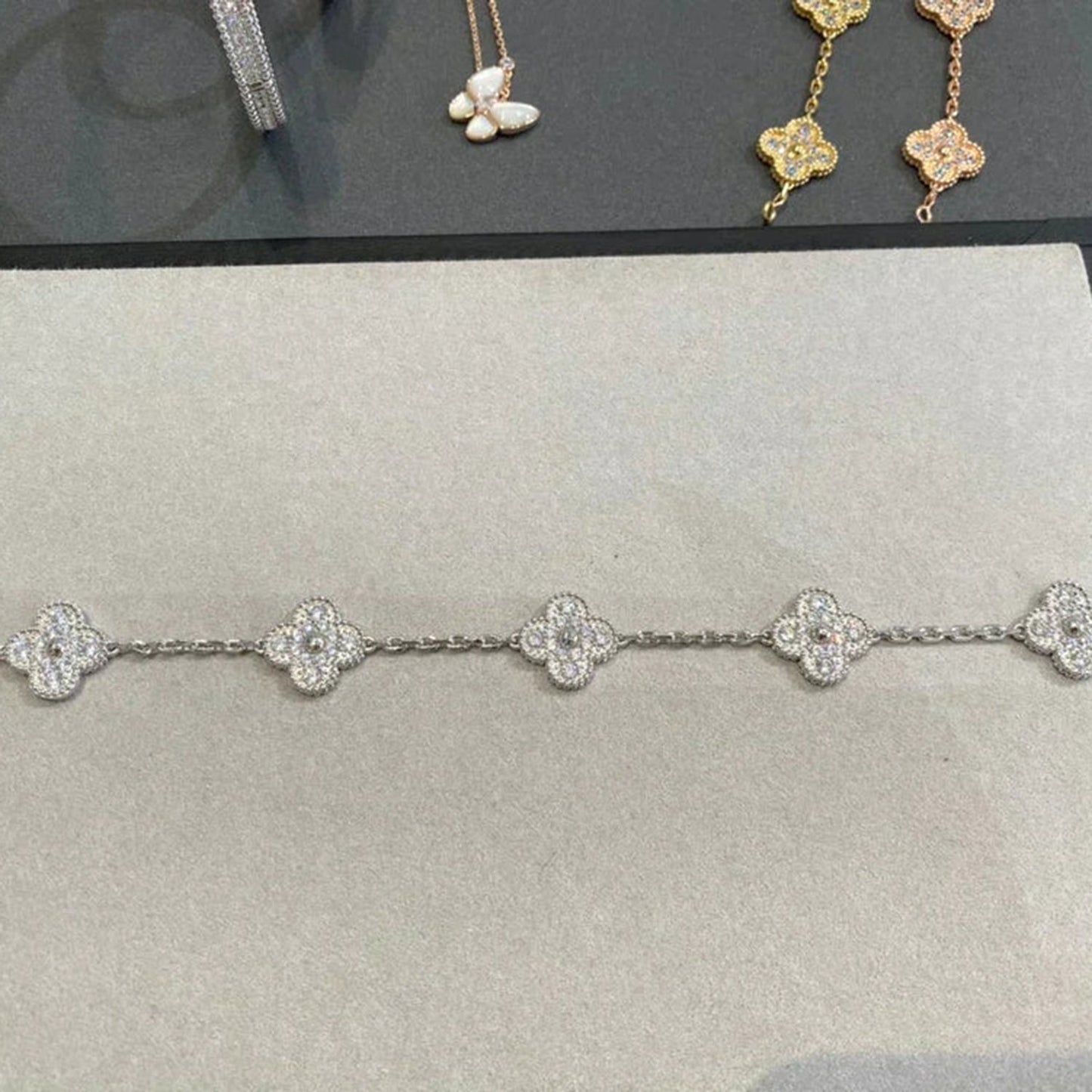 [Kincade Jewelery]Kincade 5 MOTIFS  DIAMOND BRACELET SILVER
