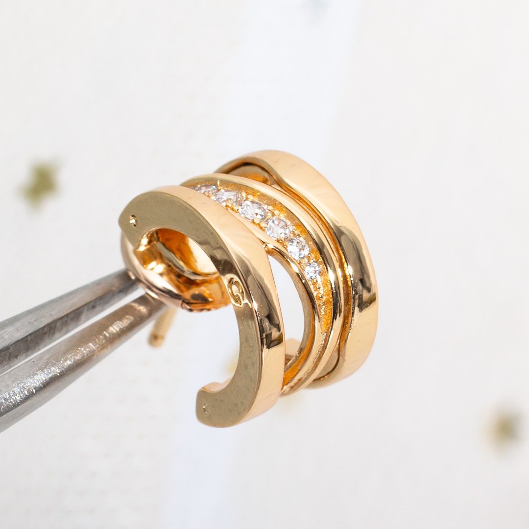 [Kincade Jewelery]ZERO 1 PINK GOLD DIAMONDS EARRINGS