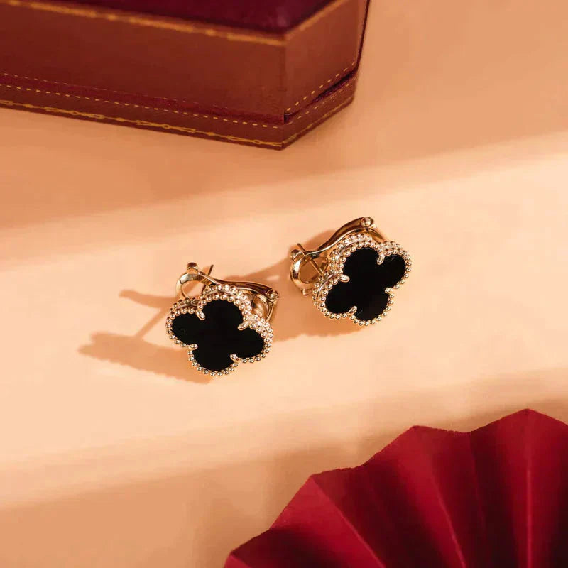 [Kincade Jewelery]Kincade MEDIUM 1 MOTIFS  ONYX STUD EARRINGS