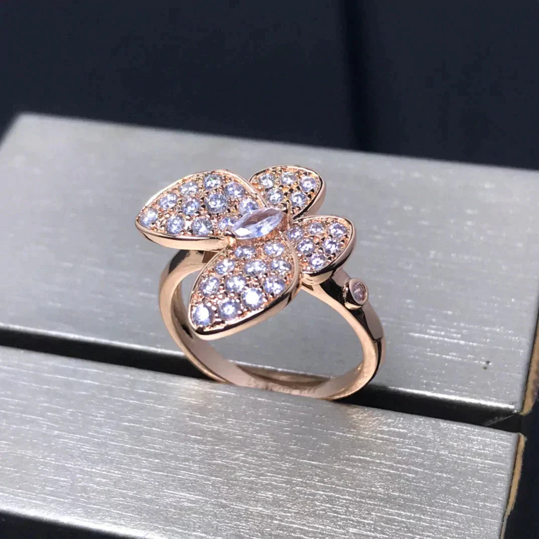 [Kincade Jewelery]BUTTERFLY PINK GOLD DIAMOND RING