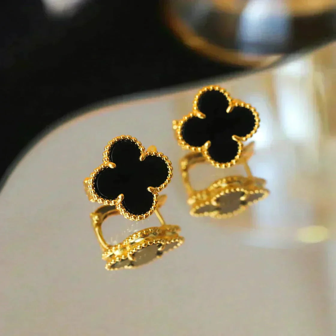 [Kincade Jewelery]Kincade MEDIUM 1 MOTIFS  ONYX STUD EARRINGS