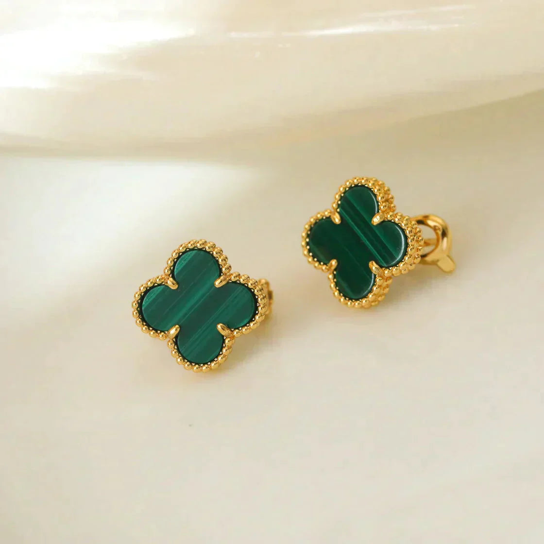 [Kincade Jewelery]Kincade MEDIUM 1 MOTIFS MALACHITE  EARRINGS