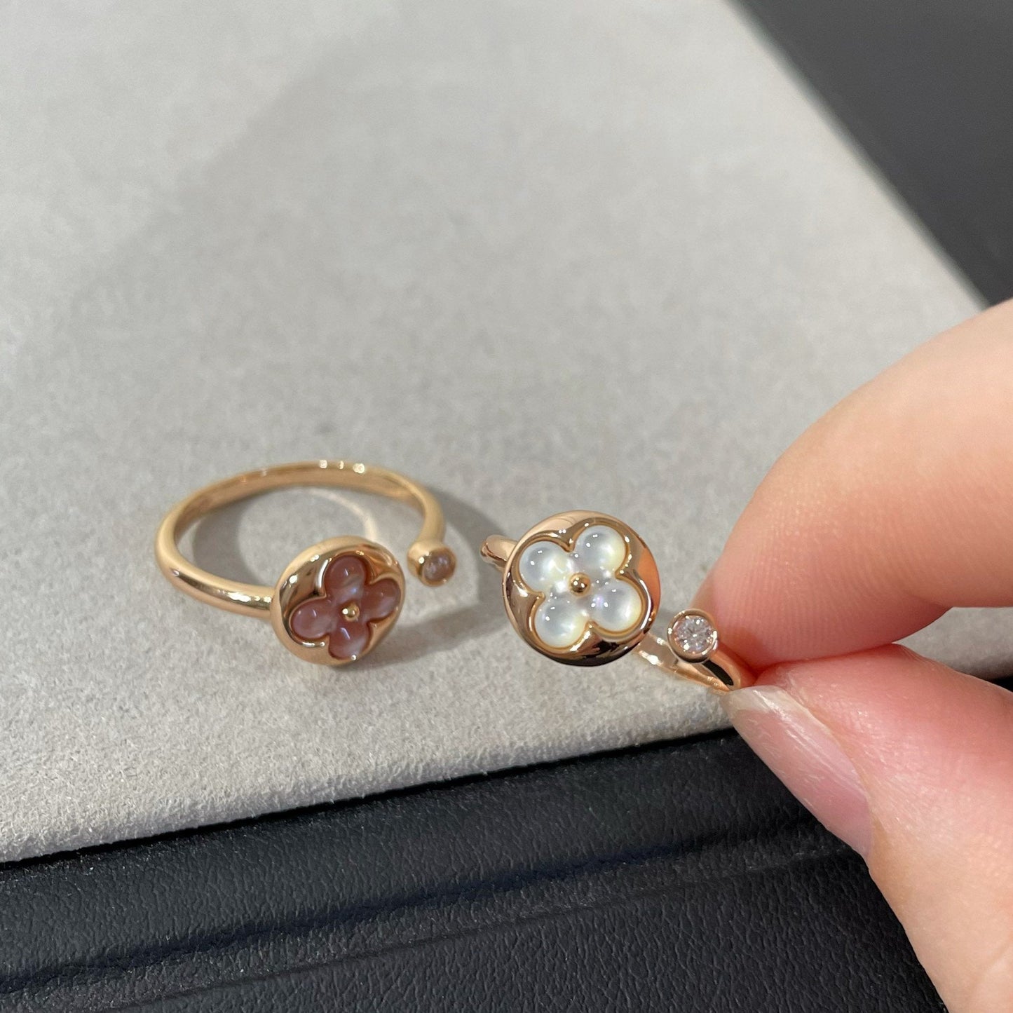 [Kincade Jewelery]SUN 1 DIAMOND PINK MOP RING