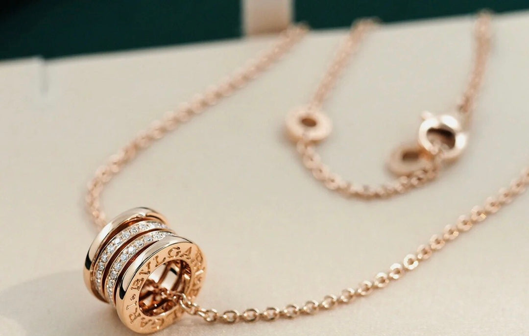 [Kincade Jewelery]ZERO 1 PINK GOLD DIAMOND NECKLACE
