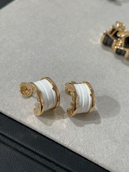 [Kincade Jewelery]ZERO 1 PINK GOLD CERAMIC EARRINGS