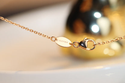 [Kincade Jewelery]JEUX MALACHITE 1 DIAMOND PINK GOLD NECKLACE